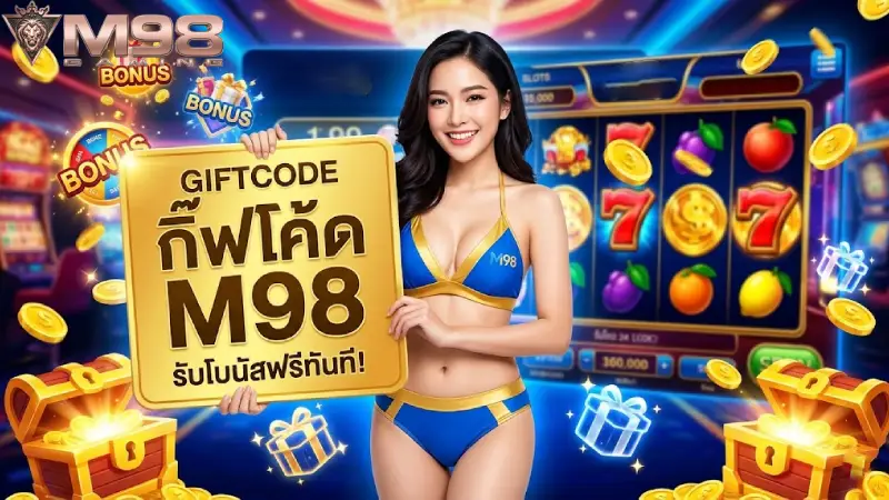 Giftcode M98 อัปเดตล่าสุดปี 2026 แจกเครดิตฟรี 40 บาท สำหรับทดลองเล่นจริง