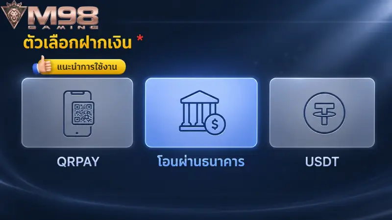 ตารางเปรียบเทียบช่องทางการฝากเงิน ระยะเวลา และขีดจำกัดระบบ