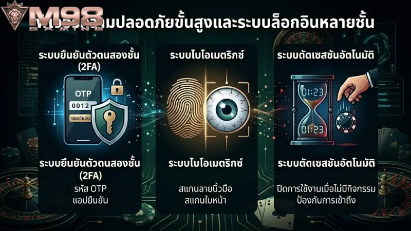 ฟีเจอร์ความปลอดภัยขั้นสูงและระบบล็อกอินหลายชั้น