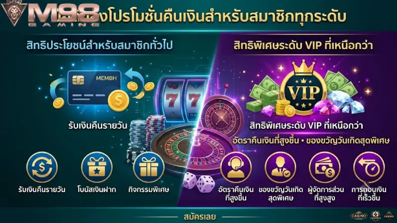 ข้อดีของโปรโมชั่นคืนเงินสำหรับสมาชิกทุกระดับ
